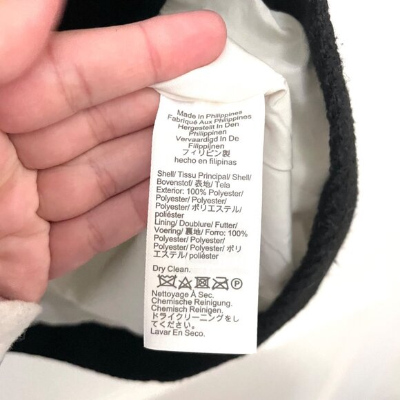 NWT J Crew Factory Black and White Tweed Lady  Jacket Size 8 BS928 - Picture 5 of 7